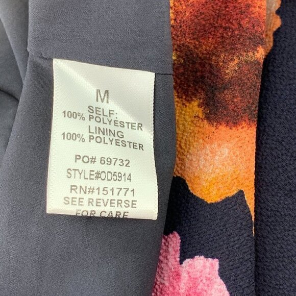 Gilli Navy Blue w/ Details V-Neck Lined Dress - Picture 6 of 8